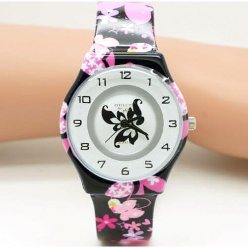 New Arrival Butterfly Design Children Kids Watch Boy Girl Movement Sports Quartz Wristwatches Relojes Casual Clock Kol Saati