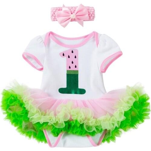 Newborn Baby Girls Clothes Set 2021 Summer Spring Clothing Tutu Dress+Headband Kids Girl Dresses Party Birthday Outfits Set