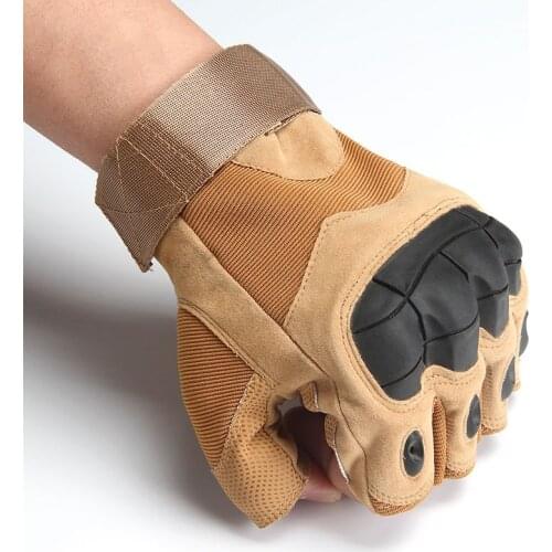 Tactical Fingerless Gloves Military Army Fighting Boxing Training Glove Motocross Combat Hard Knuckle Half Fingers Gloves