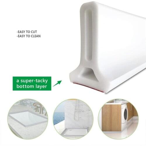 Bathroom Water Stopper Flood Shower Barrier Rubber Dam Silicon Water Blocker Dry And Wet Separation Collapsible Shower Threshold