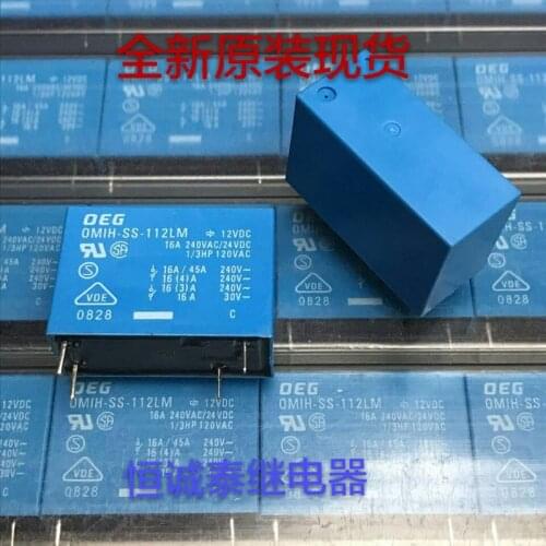 Omih-ss-112lm relay 12VDC, a group of normally open 4-pin 16a240vac