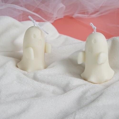 3d Ghost Shape Silicone Candles Mould Soy Wax Mold Aromatherapy Plaster Mousse Baking Molds Soap Making Tools Home Decoration
