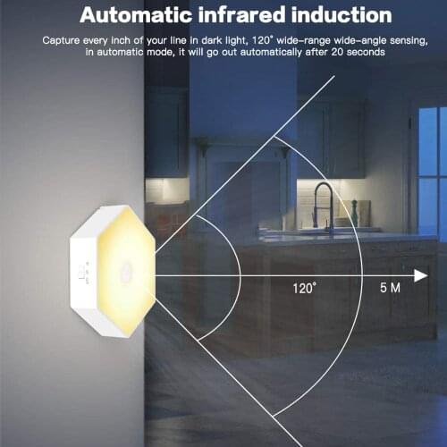 LED Night Light PIR Motion Sensor Lamp Under Cabinet Lights Wireless LED Lamp Wardrobe Corridor Lamp Nightlight Bedroom Lighting