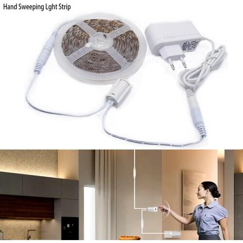 Hand Sweep Smart Switch LED Cabinet lights Hand Motion Sensor LED Strip 1M 2M 3M 4M 5M Kitchen Bedroom Decoration Night lamp