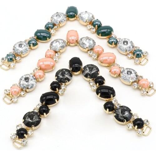 1Piece/lot 90MM Bikini Connectors for Clothing Decoration Rhinestone Buckle Crystal Sandal Chain DIY Hand sewing Beach Foot