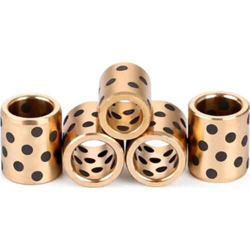 1Pcs M6 M8 JDB Solid graphite Self lubrication Bushing High force brass Copper sets nut sleeve 10mm-12mm OD 8mm-15mm L