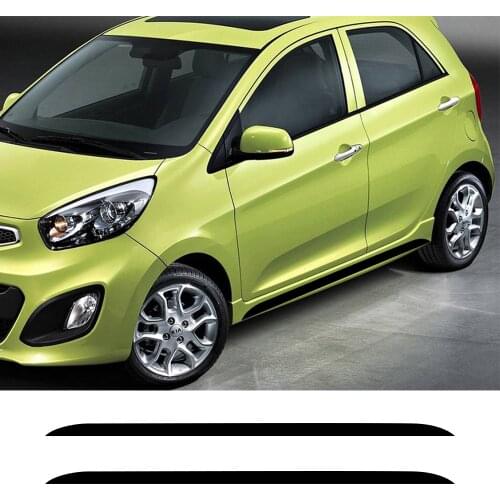 2PCS Car Door Side Stripes Stickers Vinyl Film Wrap Decals For Kia Picanto DIY Decoration Styling Tuning Auto Accessories