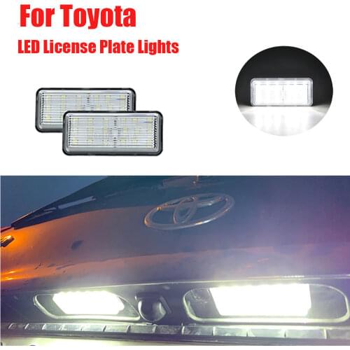 2PCS Led Car License Plate Light 12V Waterproof License Number Plate Light For Land Cruiser J100 Lexus LX470 GX470 Auto Parts