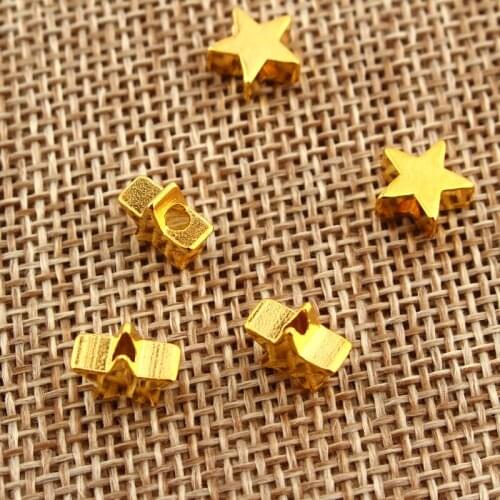 20pcs Gold Pentagram Star Bracelet Spacer Connector Findings Small Hair Rope Hair Accessory Diy Making Decor Jewelry Make