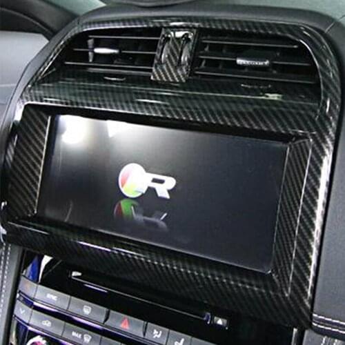 ABS Chrome For Jaguar XF XE XFL F-PACE 2016 2017 2018 Accessories Car Central Console Control Panel Cover Trim Car Styling