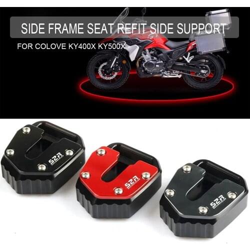 Motorcycle Accessories Kickstand Side Stand Extension Foot Pad Support For COLOVE KY400X KY500X KY5000F