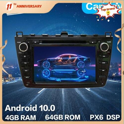 Car Android Multimedia For Mazda 6 Atenza 2008 - 2012GPS Navigation New10.0 4G 64GB PX6 Auto Stereo radio DVD Player DSP Carplay