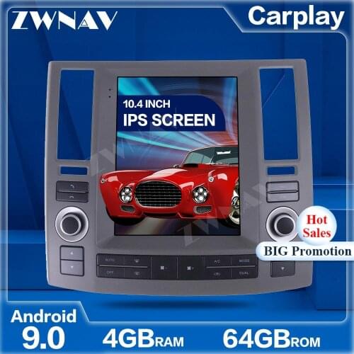 Tesla Screen Android 9.0 Car Multimedia Player For Infiniti FX35 FX45 2006-2009 GPS Navigation Auto Audio Radio stereo head unit