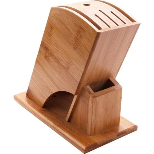 Bamboo Knife Storage Block Without Knives Knife Storage Organizer And Holder