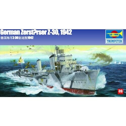 Freeshipping Assembly Model kits Modle building Trumpeter 05788 1/700 The German navy 1942 Z - 30 destroyers scale