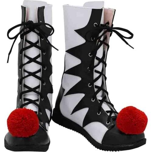 Stephen Kings It: Chapter Two Pennywise Shoes Boots Cosplay Costume Prop Joker Clown Shoes for Halloween Men Women Custom Made