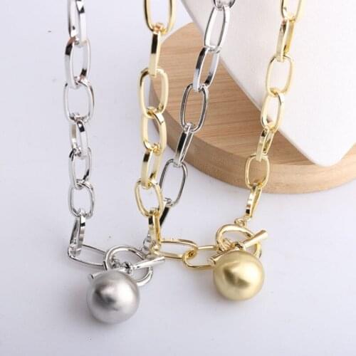 Box Chain Toggle Clasp Gold Necklaces Bracelet Mixed Linked Circle Necklaces for Women Minimalist Choker Necklace Hot Jewelry