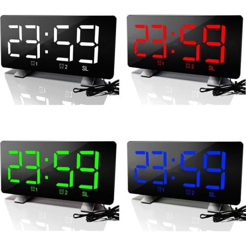 Digital Alarm Clock LED Screen Alarm Clocks for Kids Bedroom Temperature Snooze Function Desk Table Clock Home Decor LED Clock