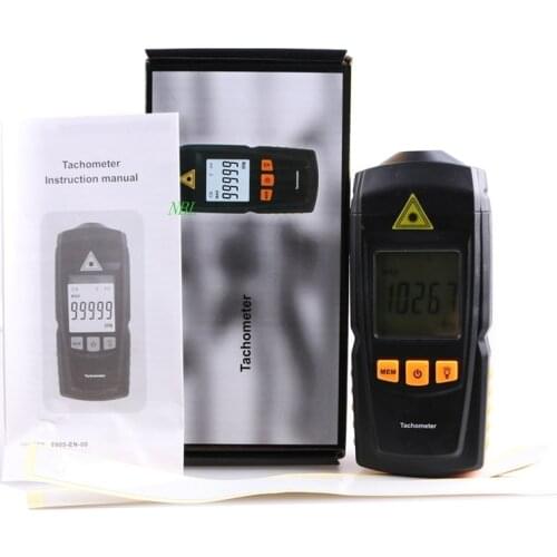 Digital Laser Tachometer 2.5-99999RPM LCD Non-Contact RPM Tach Tester Rotate Speed Linear Velocity Frequency Motor Gauge Meter