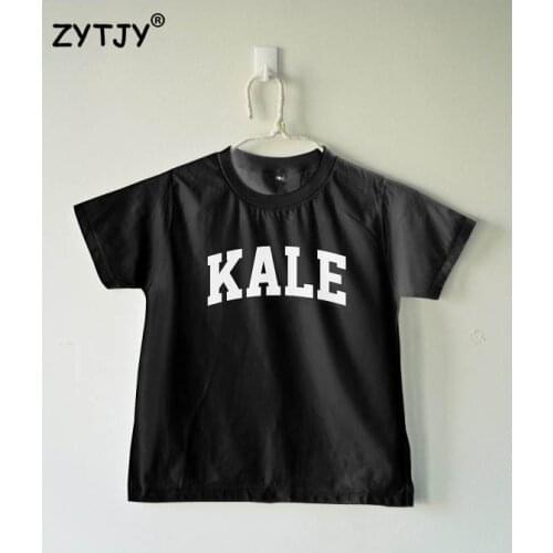 KALE Letters Print Kids tshirt Boy Girl shirt Children Toddler Clothes Funny Top Tees Z-35