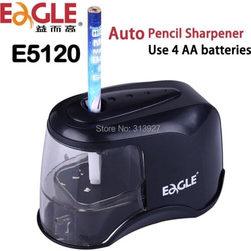Electric Auto Pencil Sharpener Battery Powered for Graphite Colored Pencils Black Auto Sacapuntas Electrico Pen Sharpener