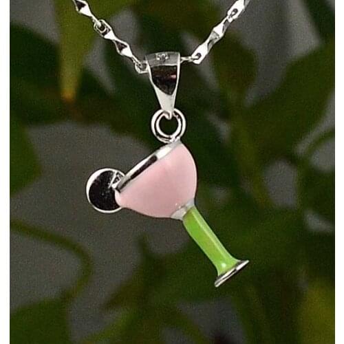 Guarantee Plain 925 Sterling Silver, Wine Cup pendant 24mm, 2.1g, PE1447