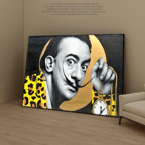 Salvador Dali Graffiti Art Canvas Paintings On the Wall Art Posters And Prints Salvador Street Art Canvas Pictures Home Decor