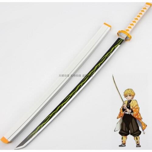 Hot Anime Demon Slayer: Kimetsu No Yaiba Cosplay Props Agatsuma Sword Weapons Prop for Comic Party Halloween Cosplay Show