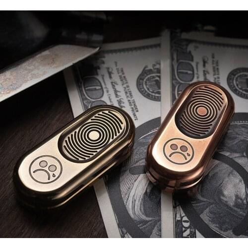 Brass TOP Push Coin Fingertip Gyro EDC Decompression Non-slip Portable Toy