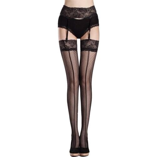 Summer Style Sexy Lady Floral Lace Garter Belt Stockings Women Slim Net Suspender Lingeries Stocking