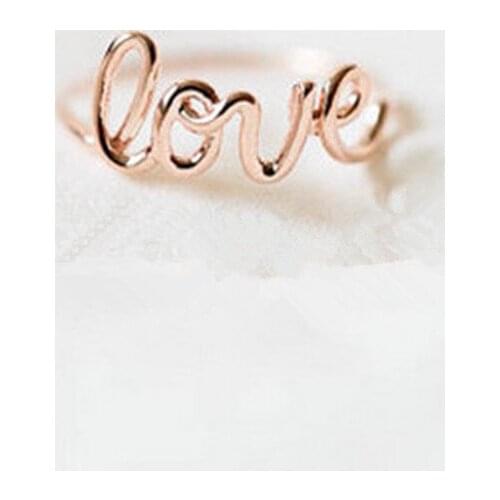 Fashion Accessories Love Letter Ring Finger Ring
