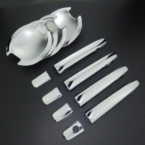 For Mitsubishi Lancer Sedan /Evo 2008-2016 ABS Chrome Door Handle Cover & Door Bowl Cover 2009 2010 2011 2012 2013 2014 2015