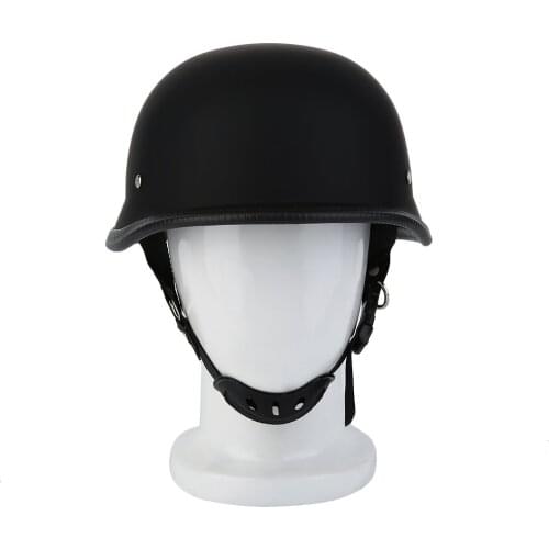 / Motorcycle Helmet Durable Half Face German Helmet Newest M/L/XL Hot Selling German Style Vintage Matte Black Carbonfiber LESHP