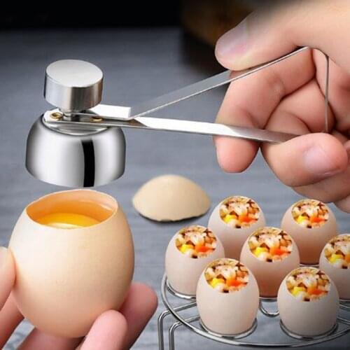 Stainless Steel Eggshell Opener Egg Scissors Glutinous Rice Egg Artifact Steamed Egg Rack Multifuctional Kitchen Gadget
