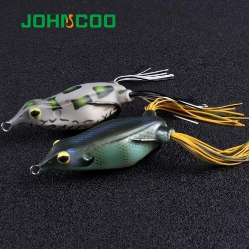 JOHNCOO 6pcs Frog Fishing Lure 15g 12g Soft Silicone Bait Plastic Frog Lures Bass Lures Frog Lifelike Snakehead Lure