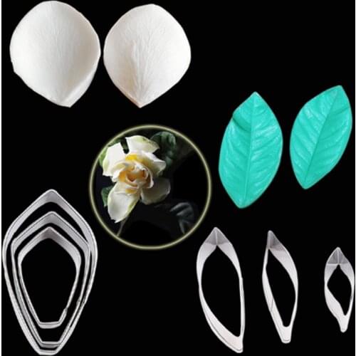 Gardenia Petals Veiners Flower Veiners Silicone Molds Fondant Sugarcraft Gumpaste Clay Water Paper Cake Decorating Tools cs264