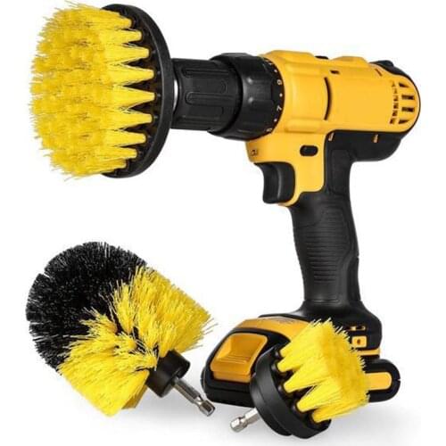 3pcs Power Scrubber Brush Drill for Bathroom Car Drill Brushes Cordless Attachment Kit Toilet Brush Electric Cleaning Brush