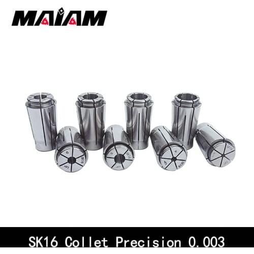 Sk16 collet high precision 0.003 collet sk chuck CNC lathe milling cutter chuck collet tool holder 3.175 4 6 8 10 chuck 3~16mm