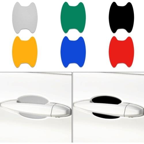 4Pcs Reflective Car Door Handle Protective Film Resistant Stickers for Toyota avensis auris hilux Corolla Camry RAV4 car styling