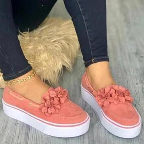 Autumn Fashion New Women Flat Loafer Shoes Ladies Sneakers Slip On Platform Flat Shoes Female Casual Soft Comfort Work shoes