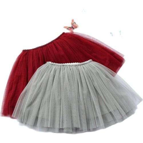 14 Colors Girls Skirts Princess Lovely Tutu Tulle for 1-12Year Kids Summer Ball Gown Gauze Girl Lace Faldas Party Dance Clothes