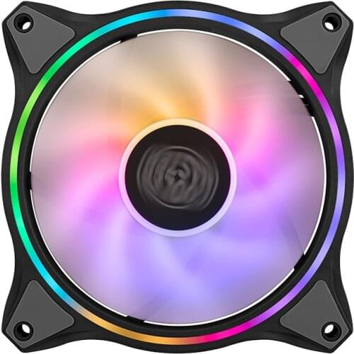 Cooler Master MF120 HALO 120mm silent and colorful ARGB PWM chassis fan, support Shenguang synchronization