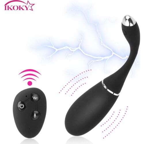 IKOKY Panties Vibrating Egg Sex Toy for Women Electric Shock Vibrator Voice Control Wireless Remote Vibrator Clitoris Stimulator
