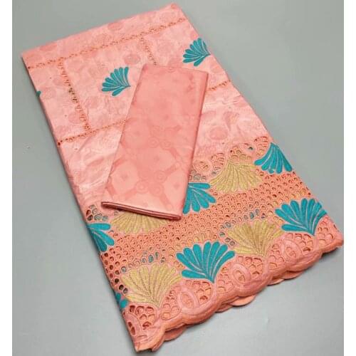 Embroidery African Bazin Fabric 2.Yards+2.5 Yards French Bazin Net Mesh Nigerian Guipure Lace fFabric With Stones For Sewing