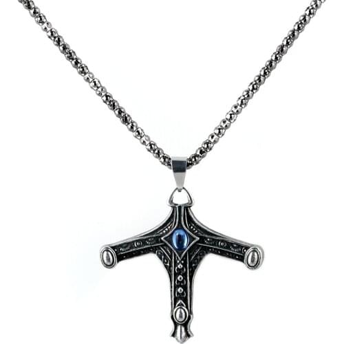 Jewelry Bloodborne Pendant Necklace Personal Badges Sword Hunter Cross Medal Fashion Jewellery