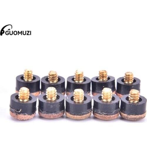 10pcs Billiard Cue Tip Professional Premium Screw-on Tips Accessories Cues Tips Replacement Billiard Supplies for Indoor Player