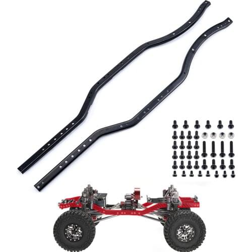 2PCS Metal Black Girder Side Frame Chassis for RC Car Crawler SCX10 & SCX10 II 90046 90047