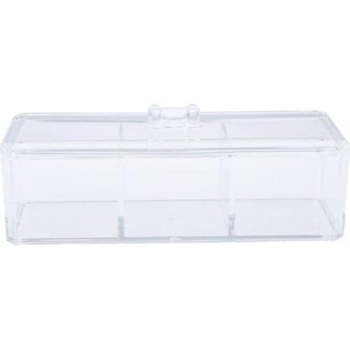 3 Slots Clear Acrylic Organizer Storage Box Jewelry Diamond Beads Containers