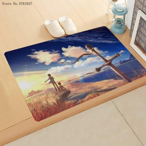 5 Centimeters Per Second Small Door Mat Cartoon Anime Doormat Kitchen Doorway Floor Rug For Living Room Carpet For Bedroom Mat