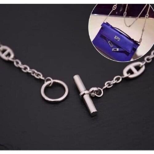 5pcs/lot) Brand handbag chain transformation, wallet, wallet, hand bag, pig nose chain, thin copper chain accessories